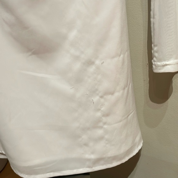 Princess Polly Dyer White Sheer Sleeve Dress - Picture 6 of 7